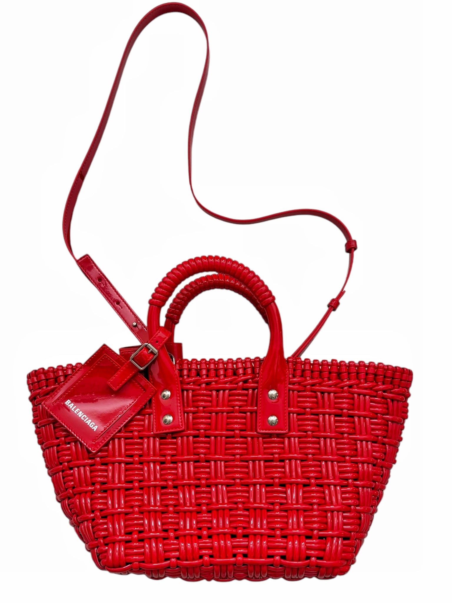 Red Bistro Handbag Leather