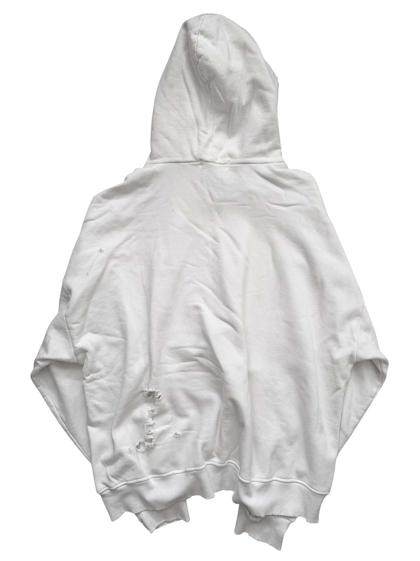 Bone Saw Photograph Distressed White Hoodie