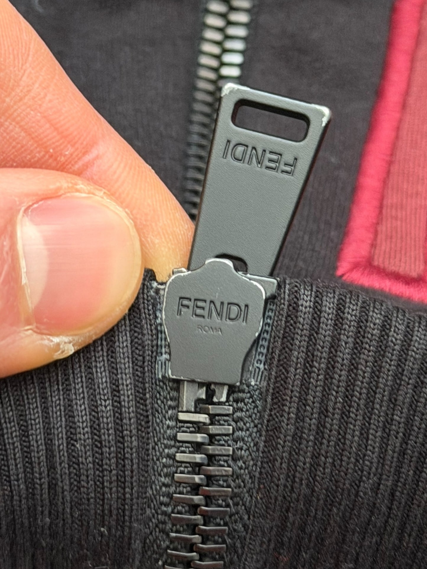 Chain Link Embroidery Zip Hoodie