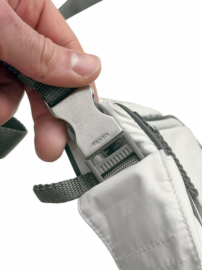 1999 White Nylon Crossbody Bag