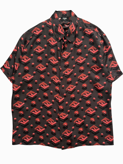 3D Diamond Rubino Silk Shirt