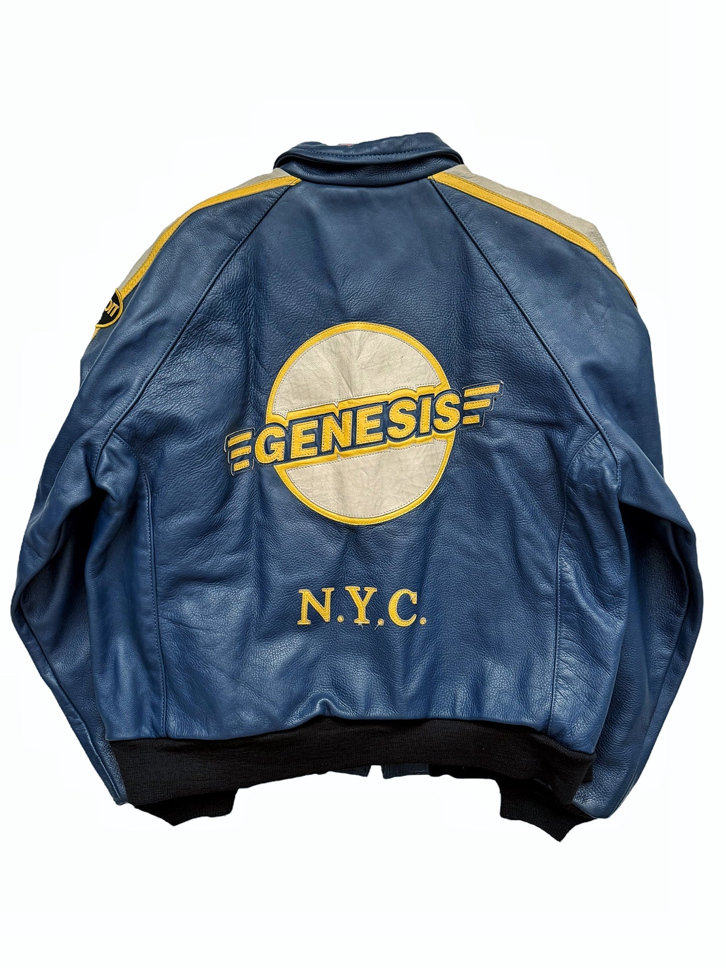 1/1 Genesis NYC Blue Leather Zip Jacket