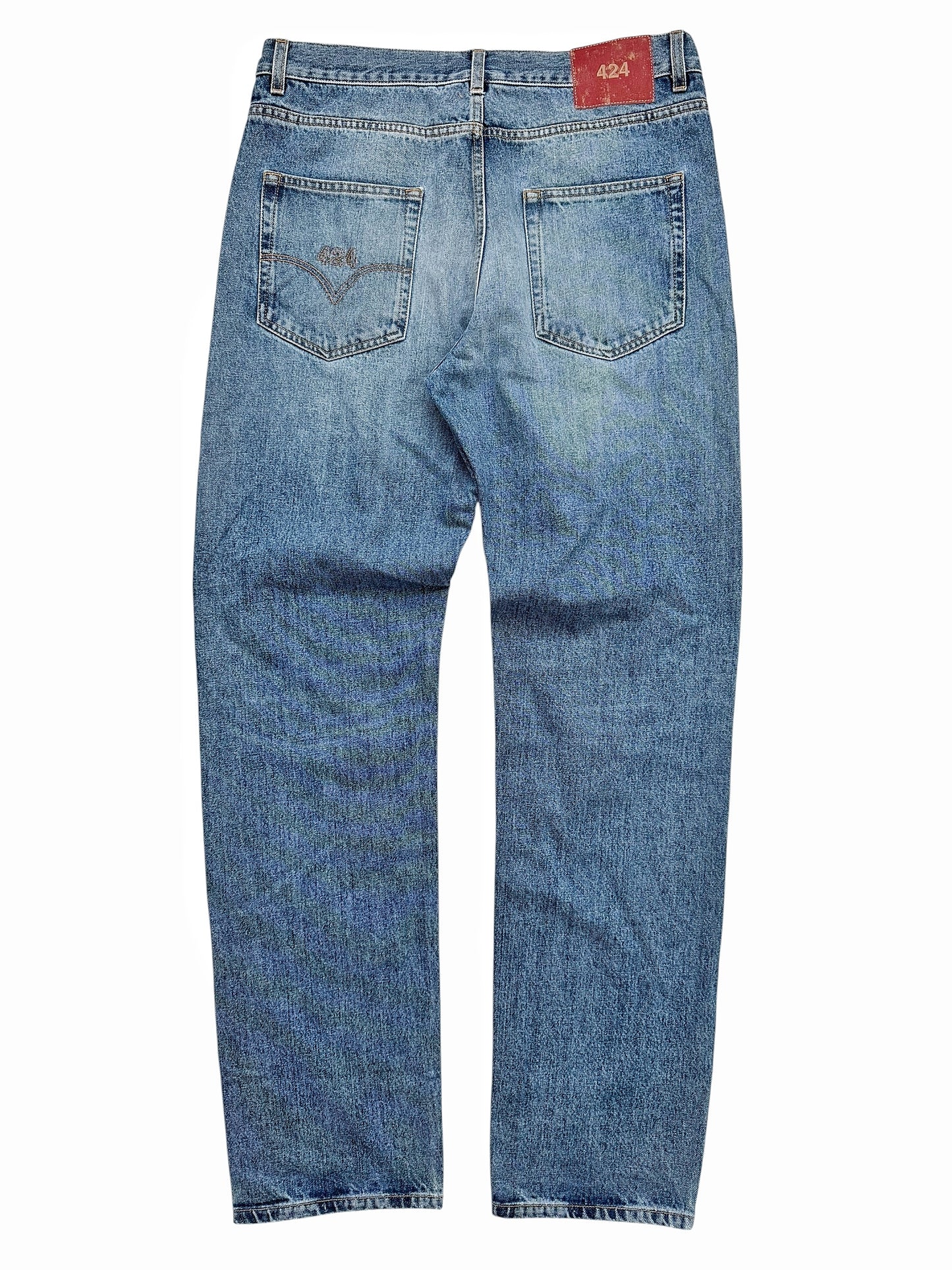Blue 5 Pocket Denim Jeans Pants