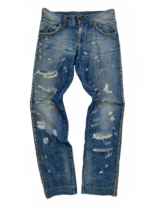 2000’s Runway Studded Thrashed Denims