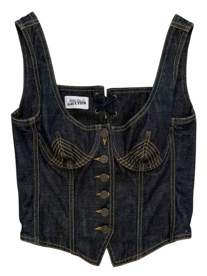 Denim Bustier Corset Top