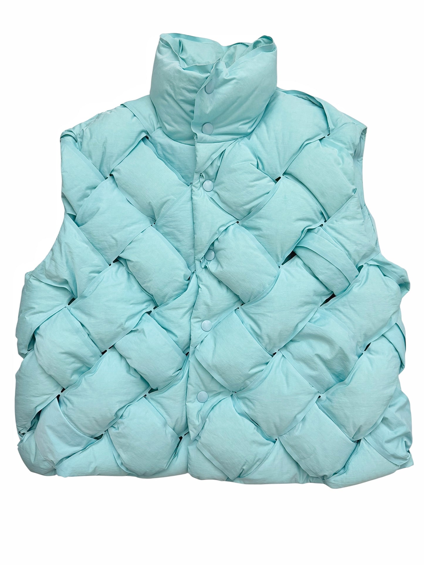 Intreciatto Turqoise Woven Shell Vest