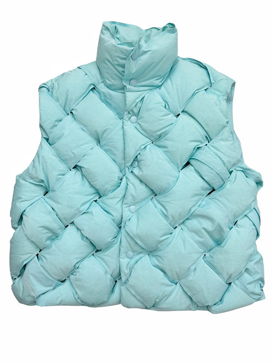 Intreciatto Turqoise Woven Shell Vest