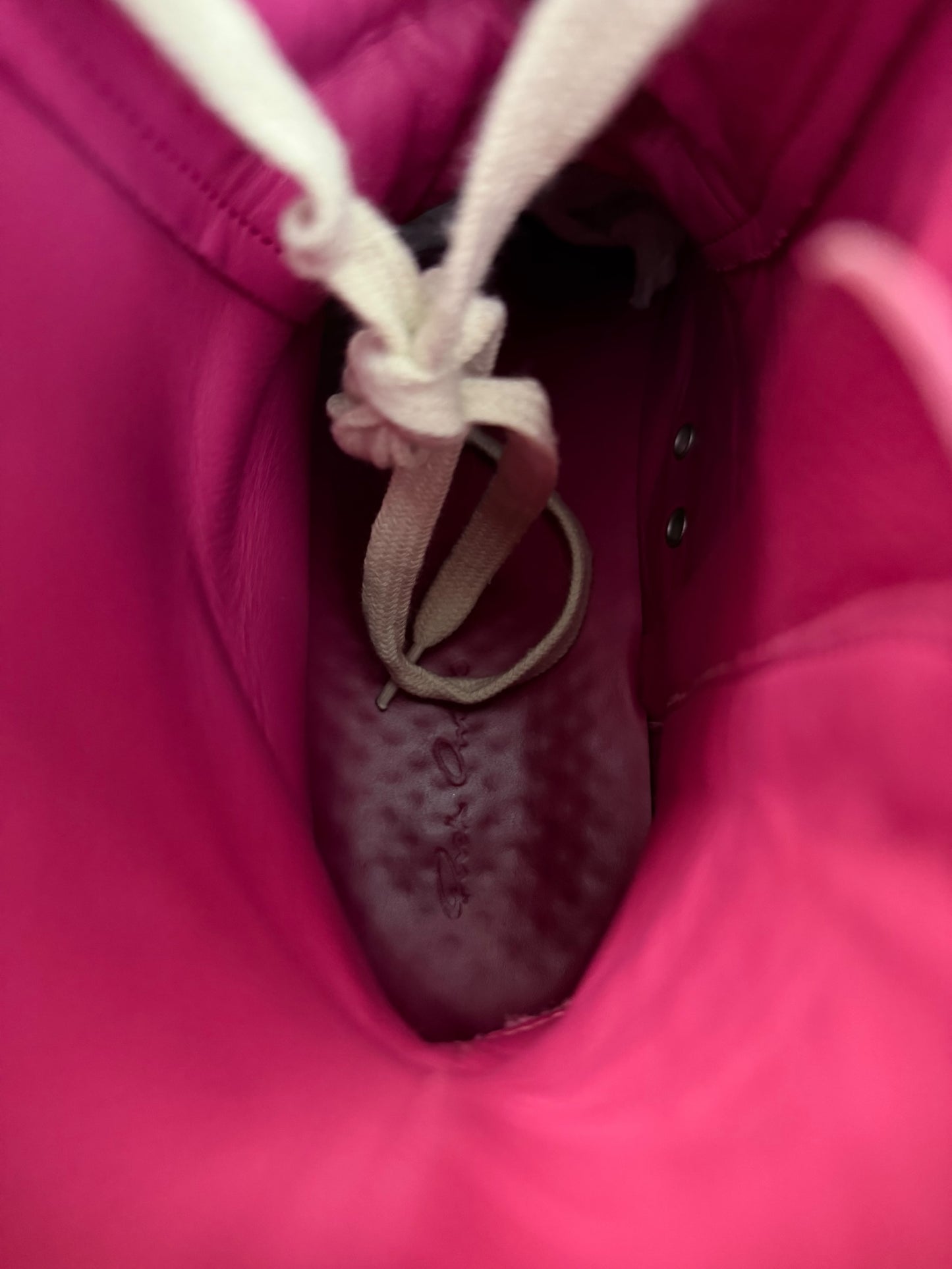 Edfu Hot Pink Leather High Ramones