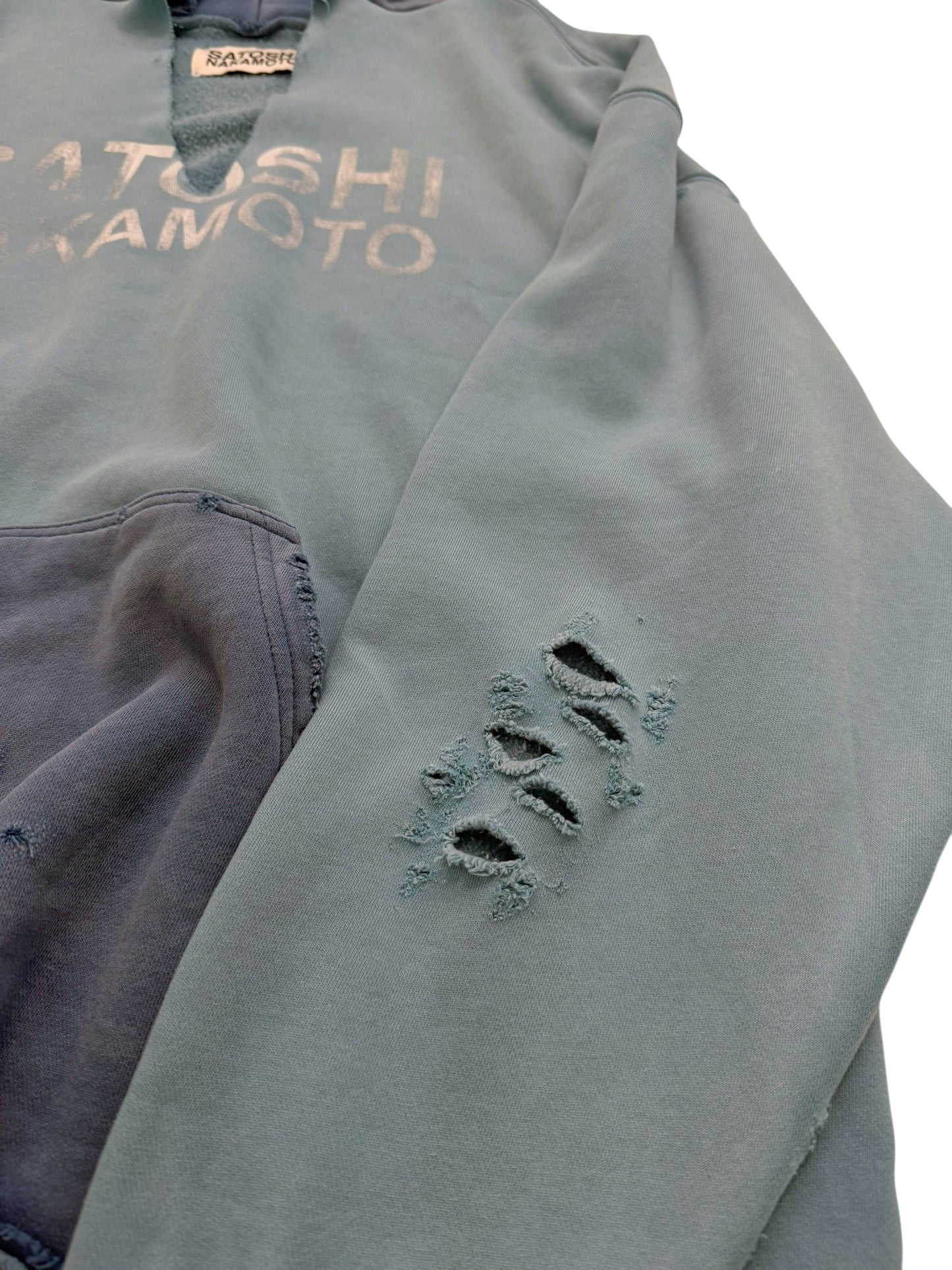 Destructo Faded Distressed Slit Hoodie