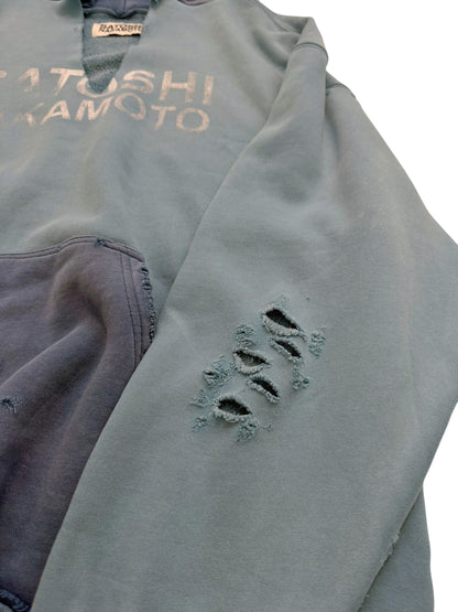 Destructo Faded Distressed Slit Hoodie