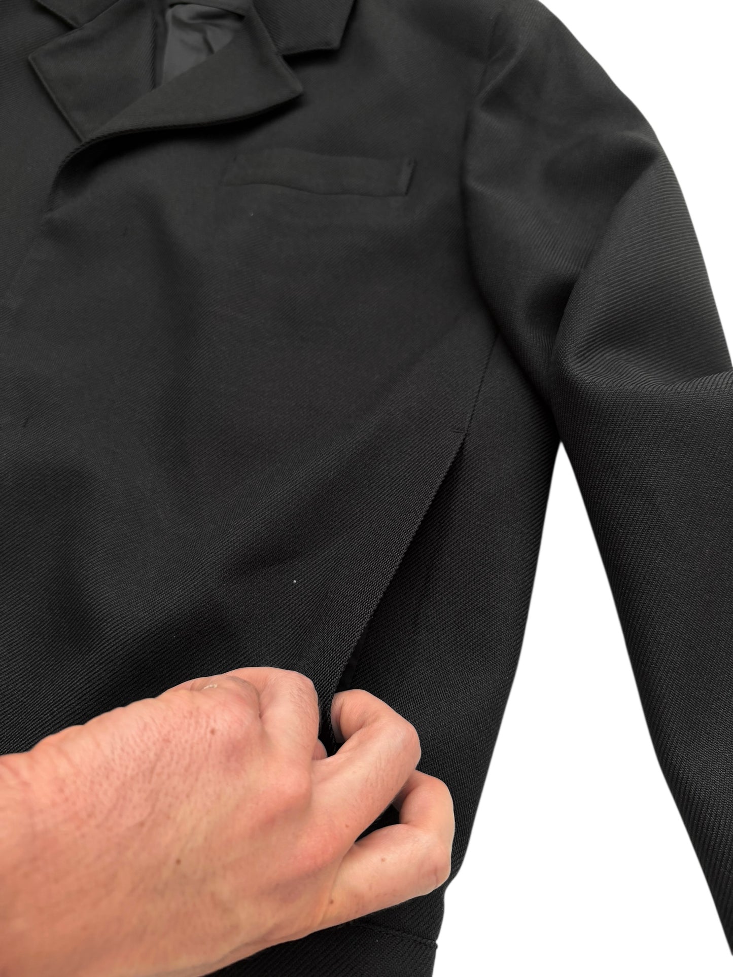 2018 Cropped Gabardine Coat Jacket