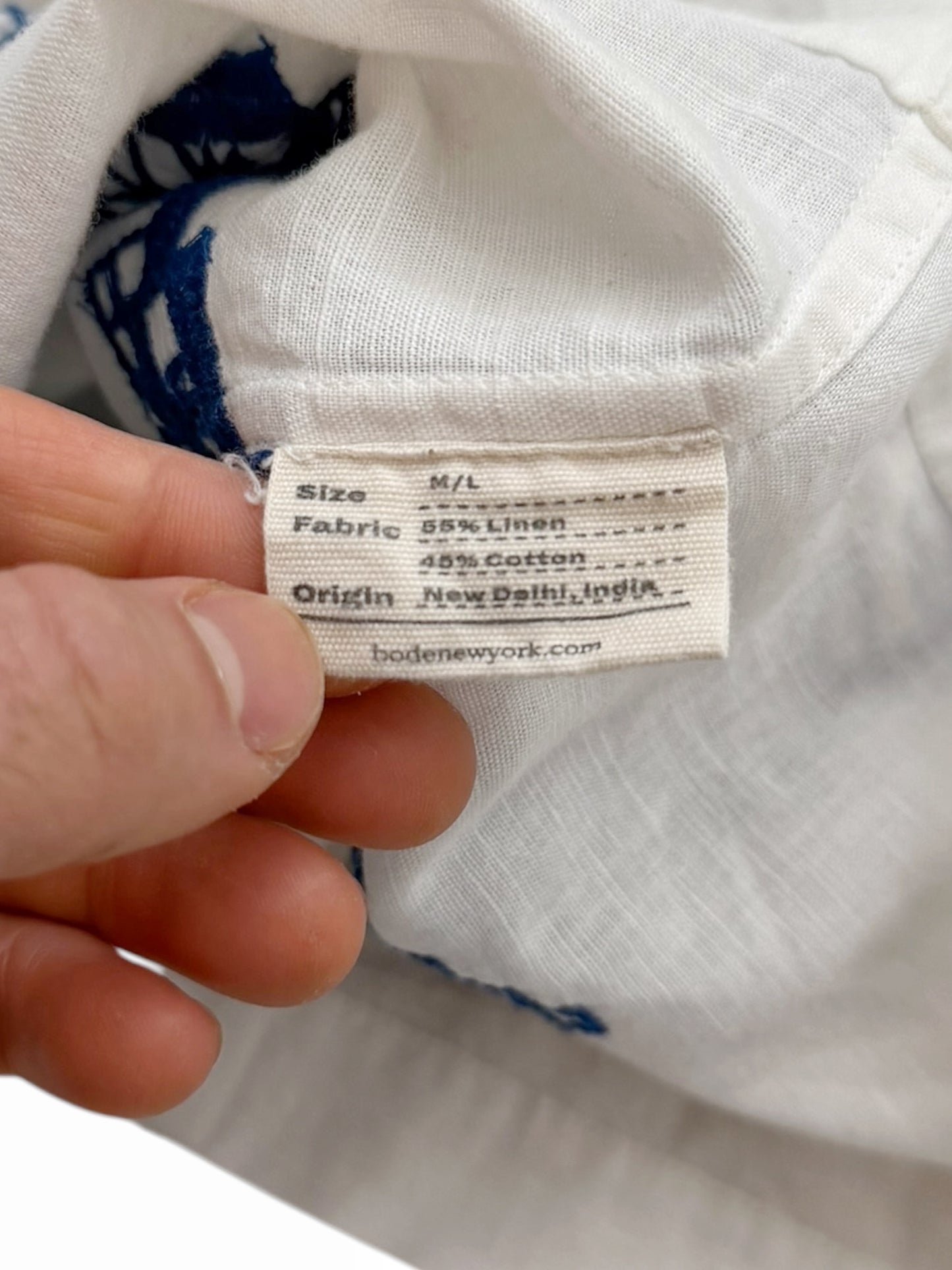 Blue Mosaic Linen Shirt