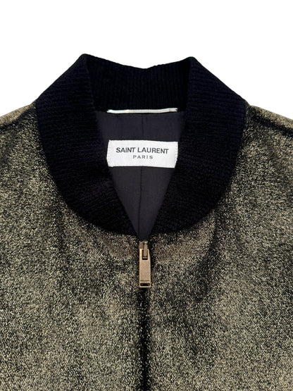 Gold Sprinkled Velvet Western Teddy Varsity Bomber