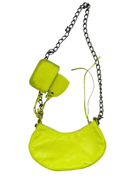 Distressed Neon Green La Cagole Bag