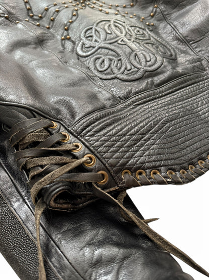 1980’s Custom Order Brass & Stingray Armored Leather Jacket