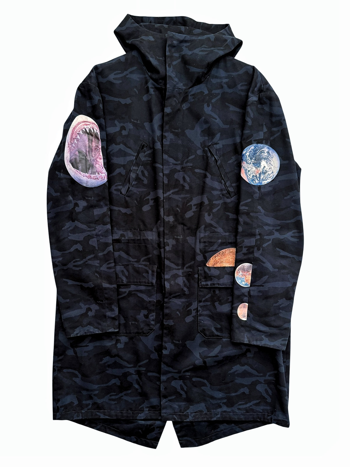 Sterling Ruby Camo Shark Fathers Parka