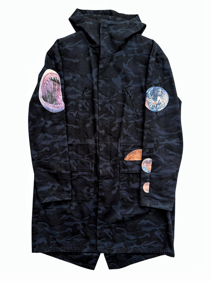 Sterling Ruby Camo Shark Fathers Parka