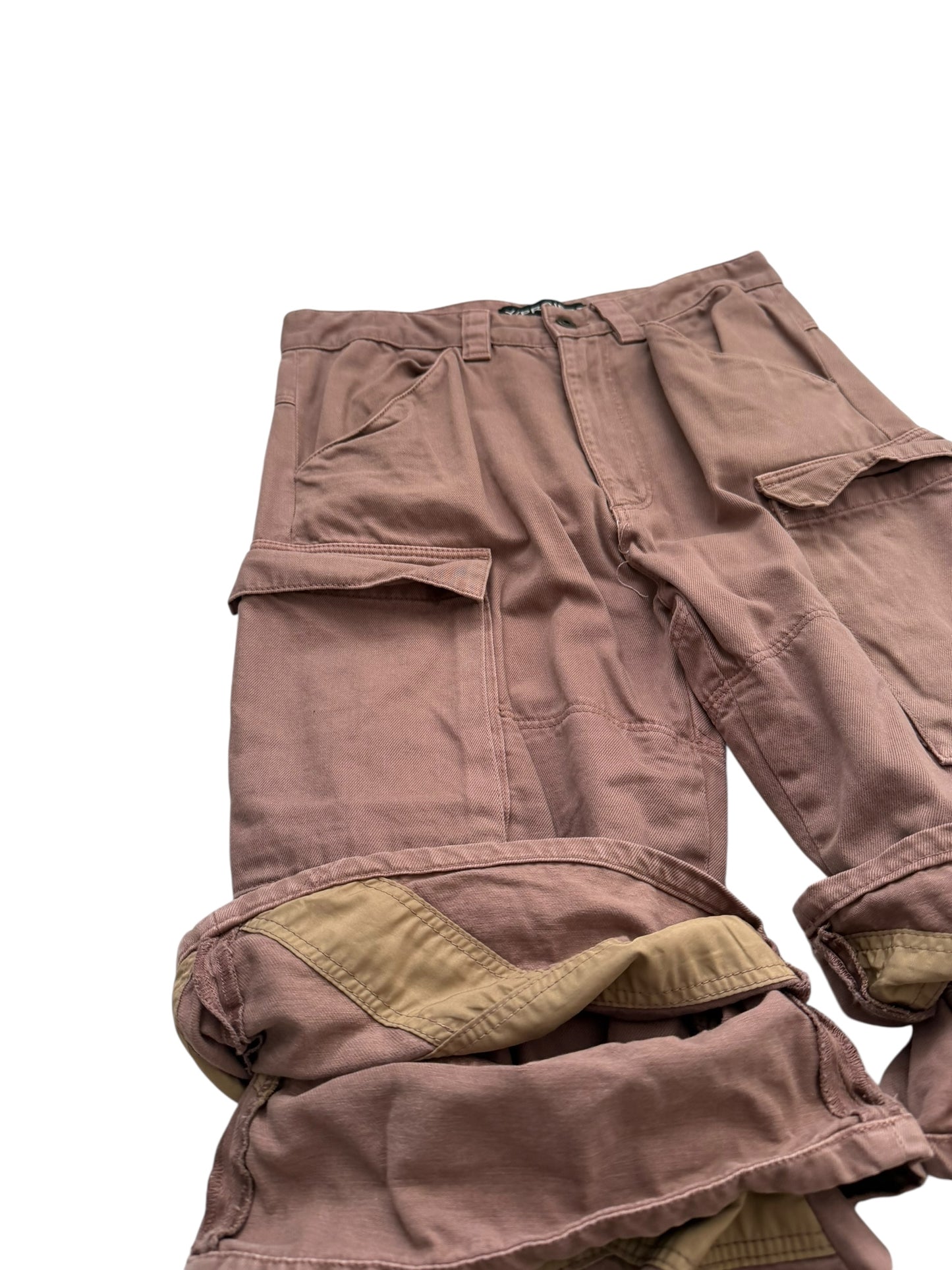 Brown Multi Cuff Cargos