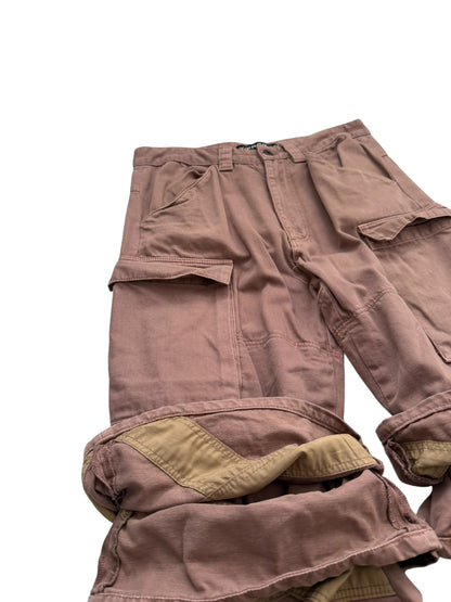 Brown Multi Cuff Cargos