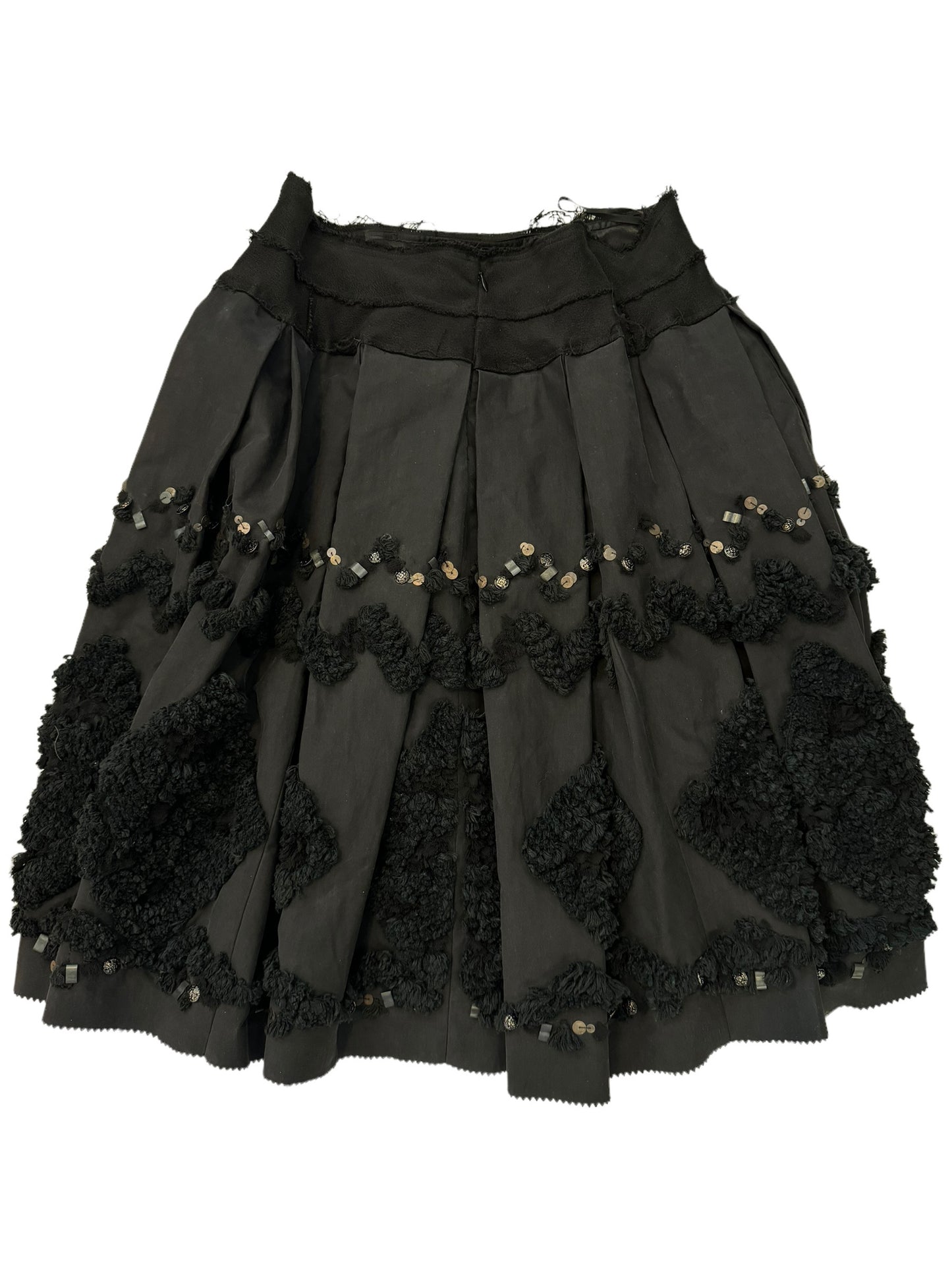 Black Label Chenille and Dangling Metal Skirt