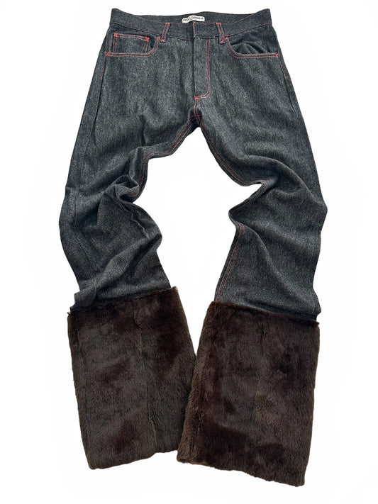 Fur Cuff Denim