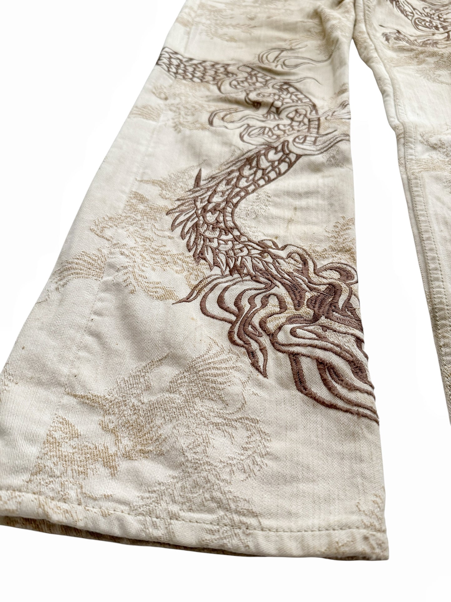 Sandy Jacquard Embroidered Dragon