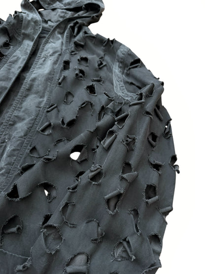 Blade Cut Layer Hooded Jacket