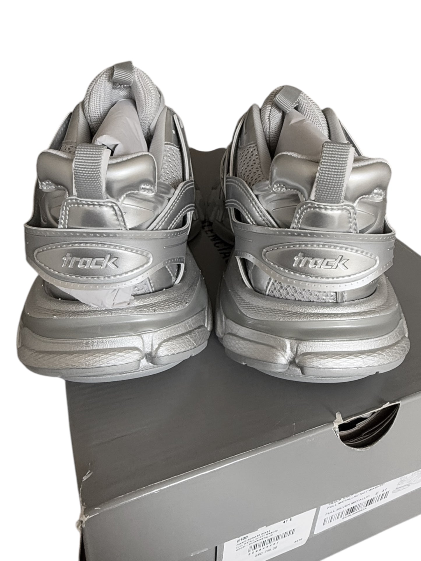 Metallic Silver Track Runner