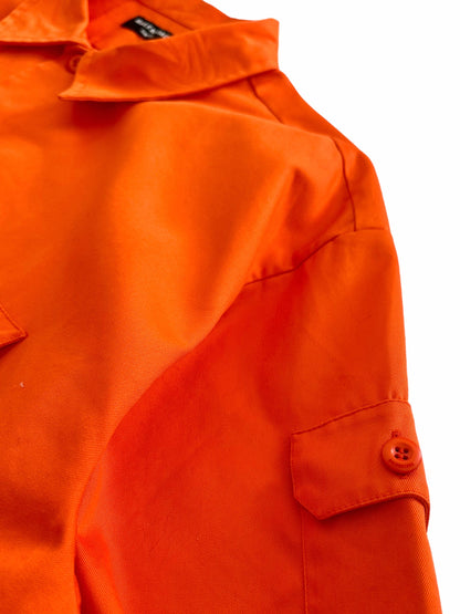 Oversized Heavy Orange Cargo Shirt