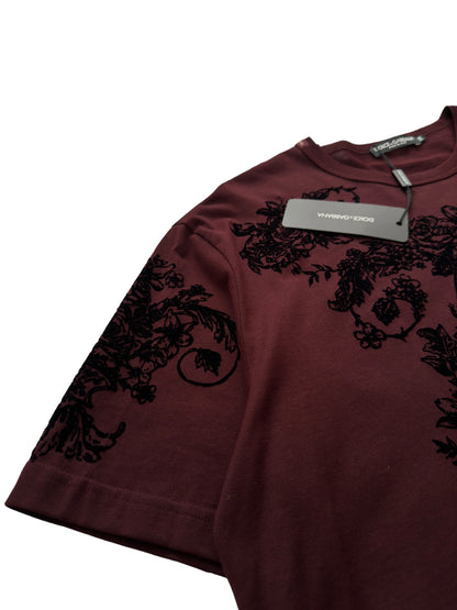 Velvet Graphic Burgundy Tee