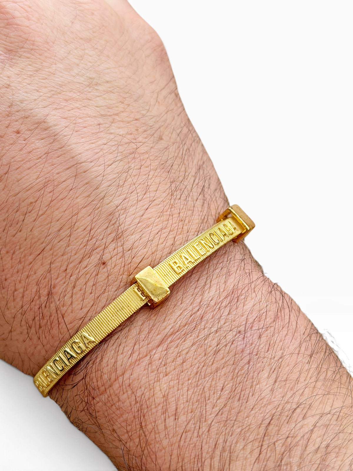 Sterling Silver (Gold Tone) Zip Tie Bracelet