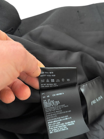 2018 Cropped Gabardine Coat Jacket