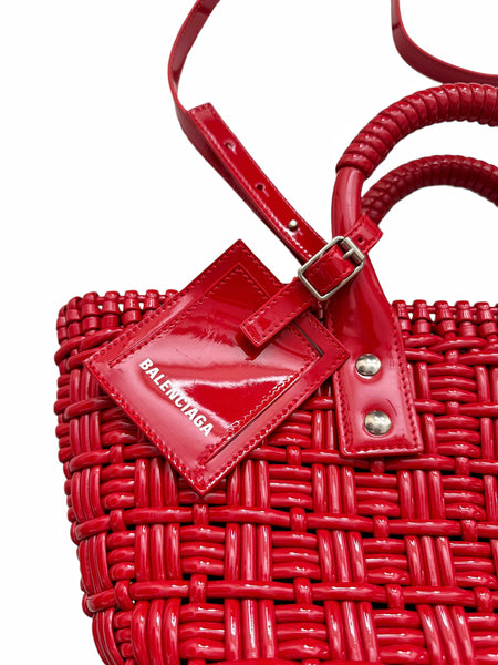 Red Bistro Handbag Leather