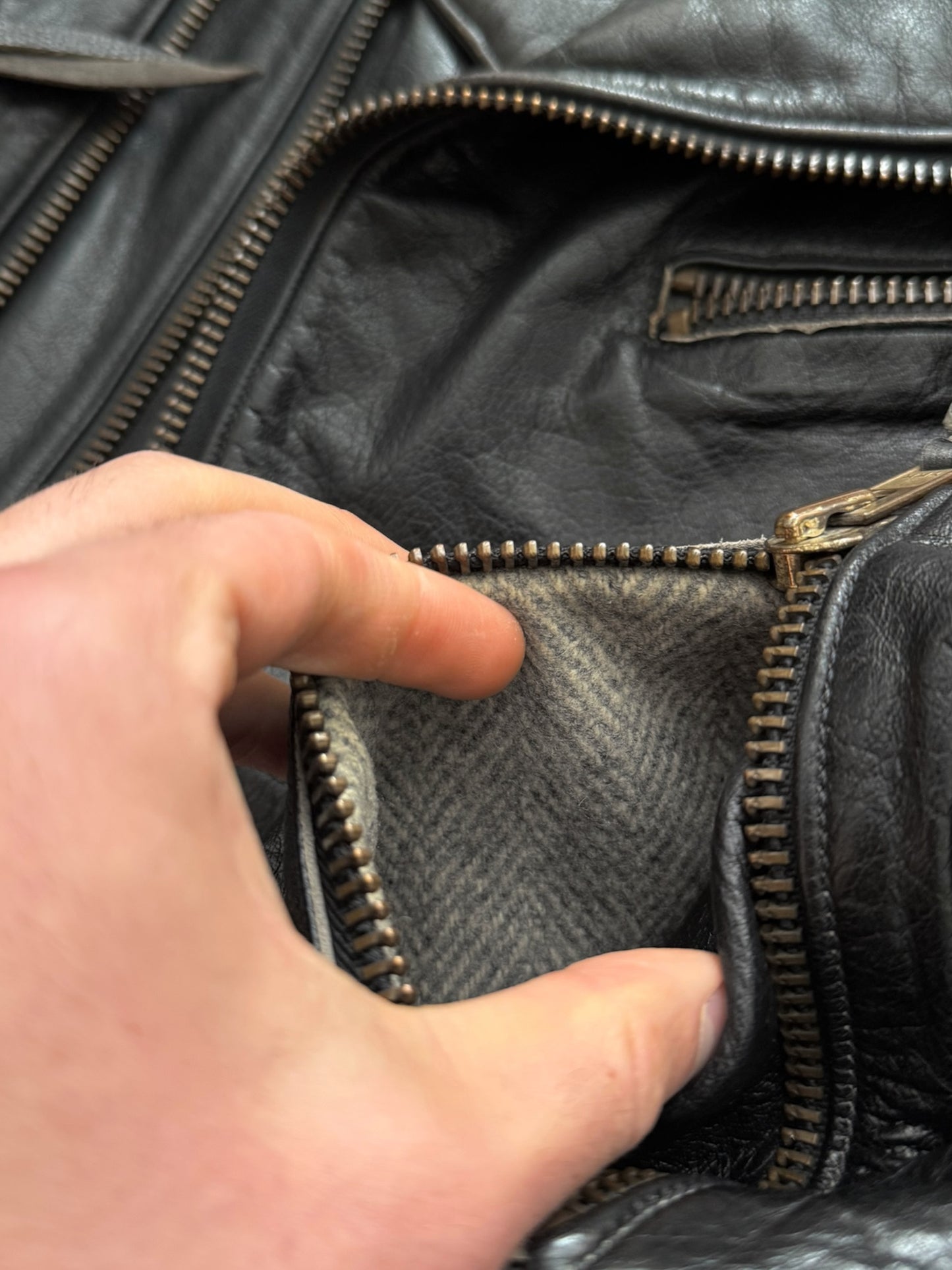 1980’s Custom Order Brass & Stingray Armored Leather Jacket