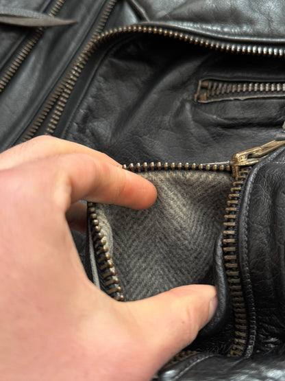 1980’s Custom Order Brass & Stingray Armored Leather Jacket