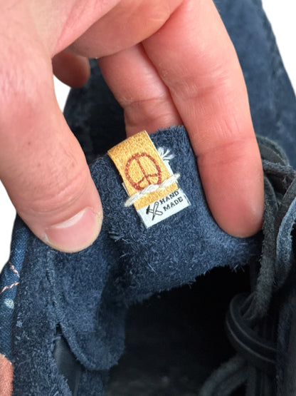 FBT Blue Geo Suede Boro Patchwork