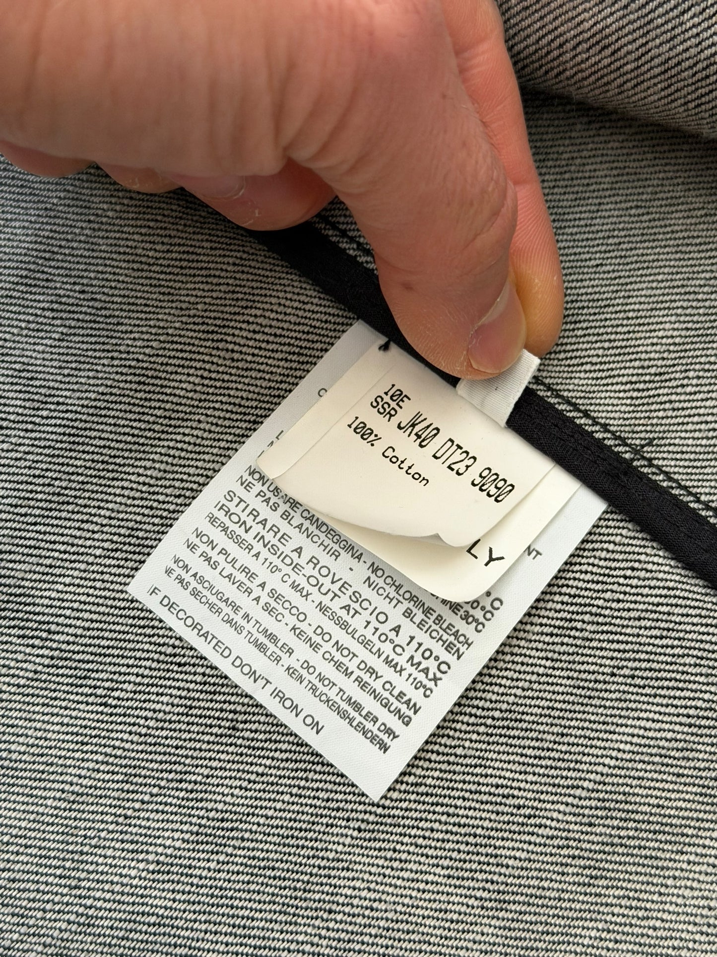 x Sterling Ruby Bleach Denim Blazer