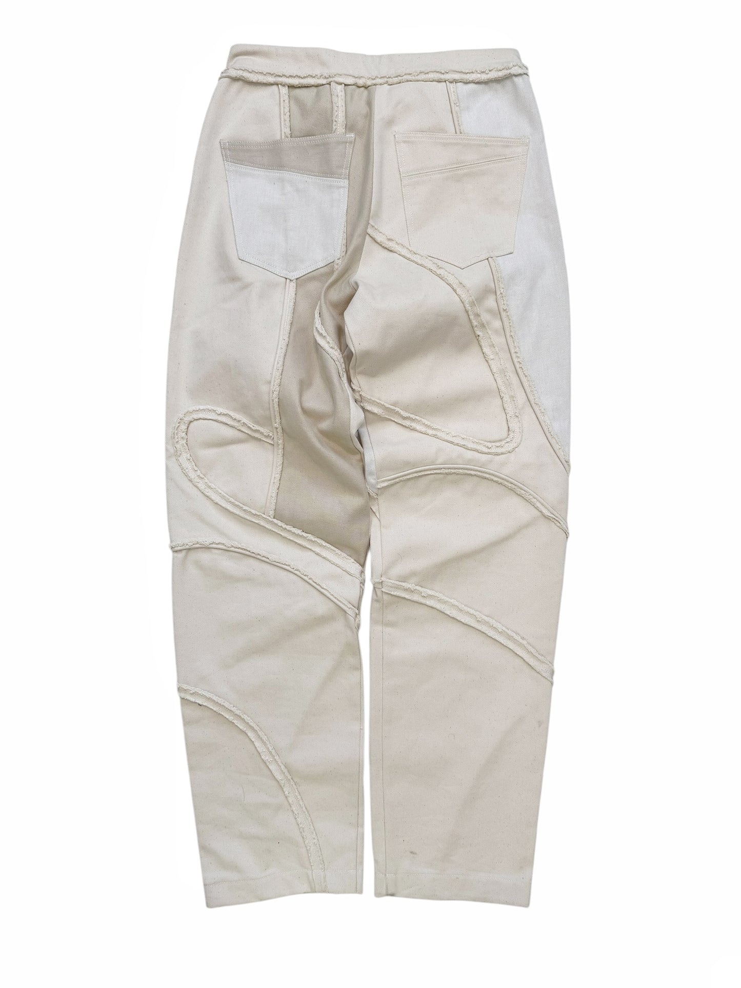 Eren Beige Patchwork Trouser