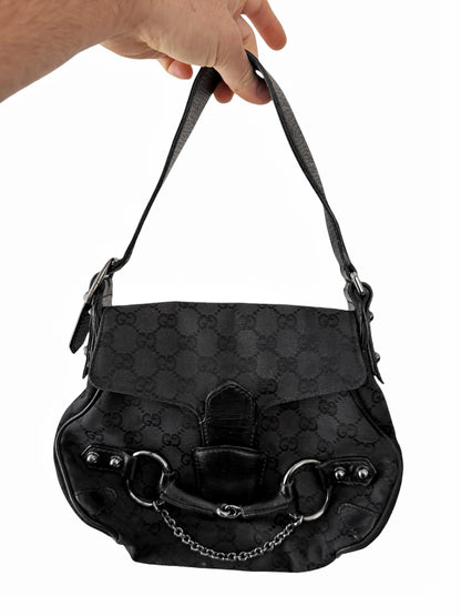 Tom Ford Era Horse Bit Hobo Canvas Bag