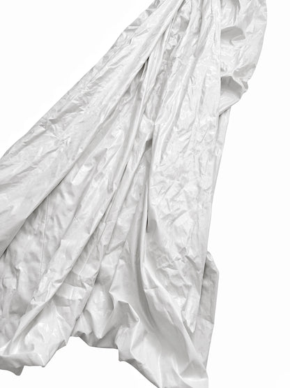 Trash Bag White Laminated Dress