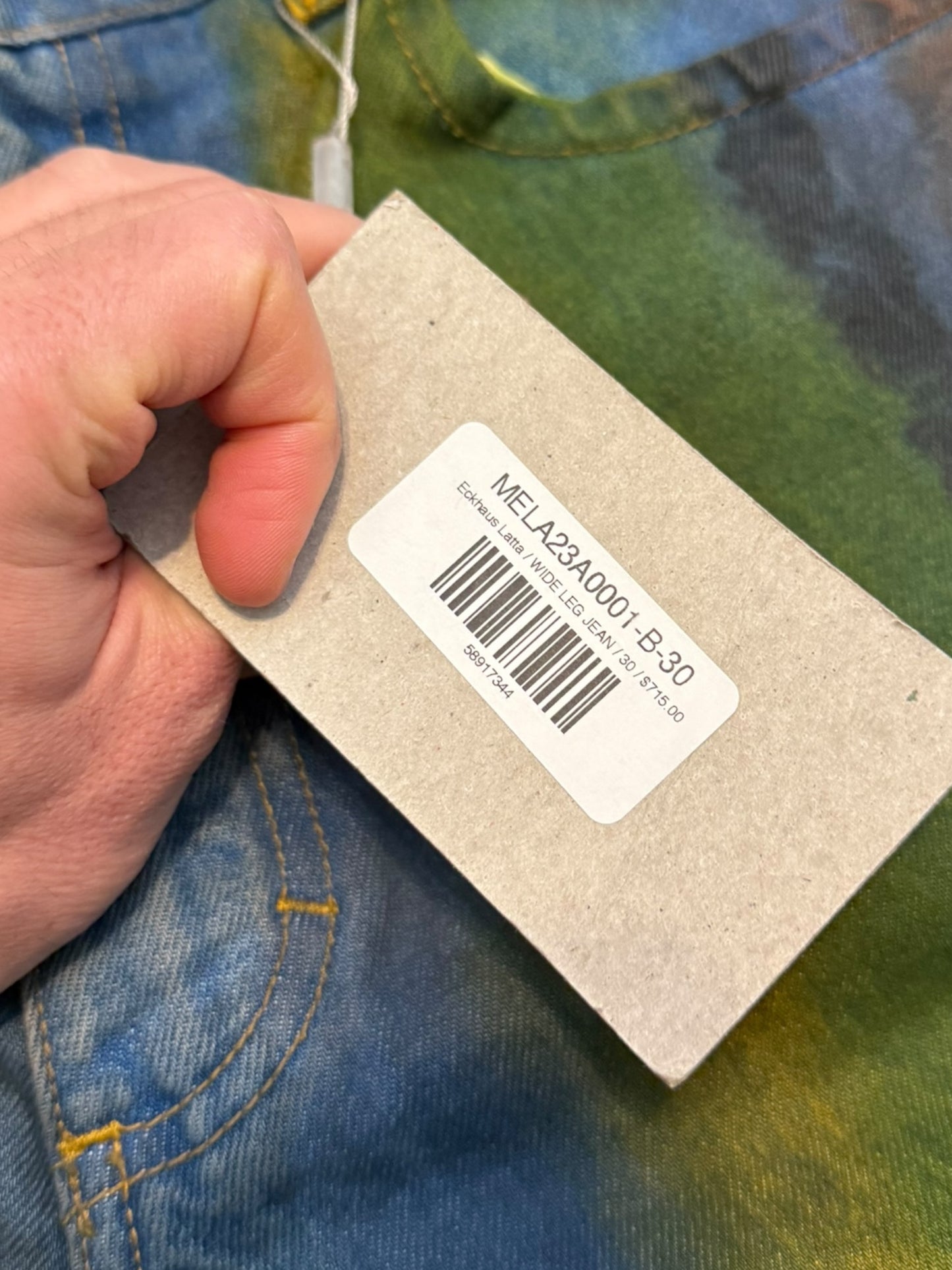 Wide Leg Dye Denim Jeans