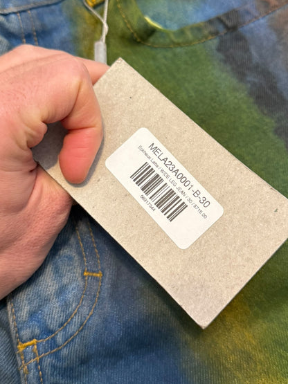 Wide Leg Dye Denim Jeans