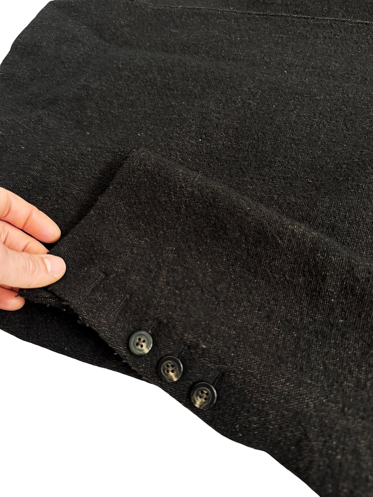 2018 Sisyphus Brown/Black Weave Double Breasted Coat