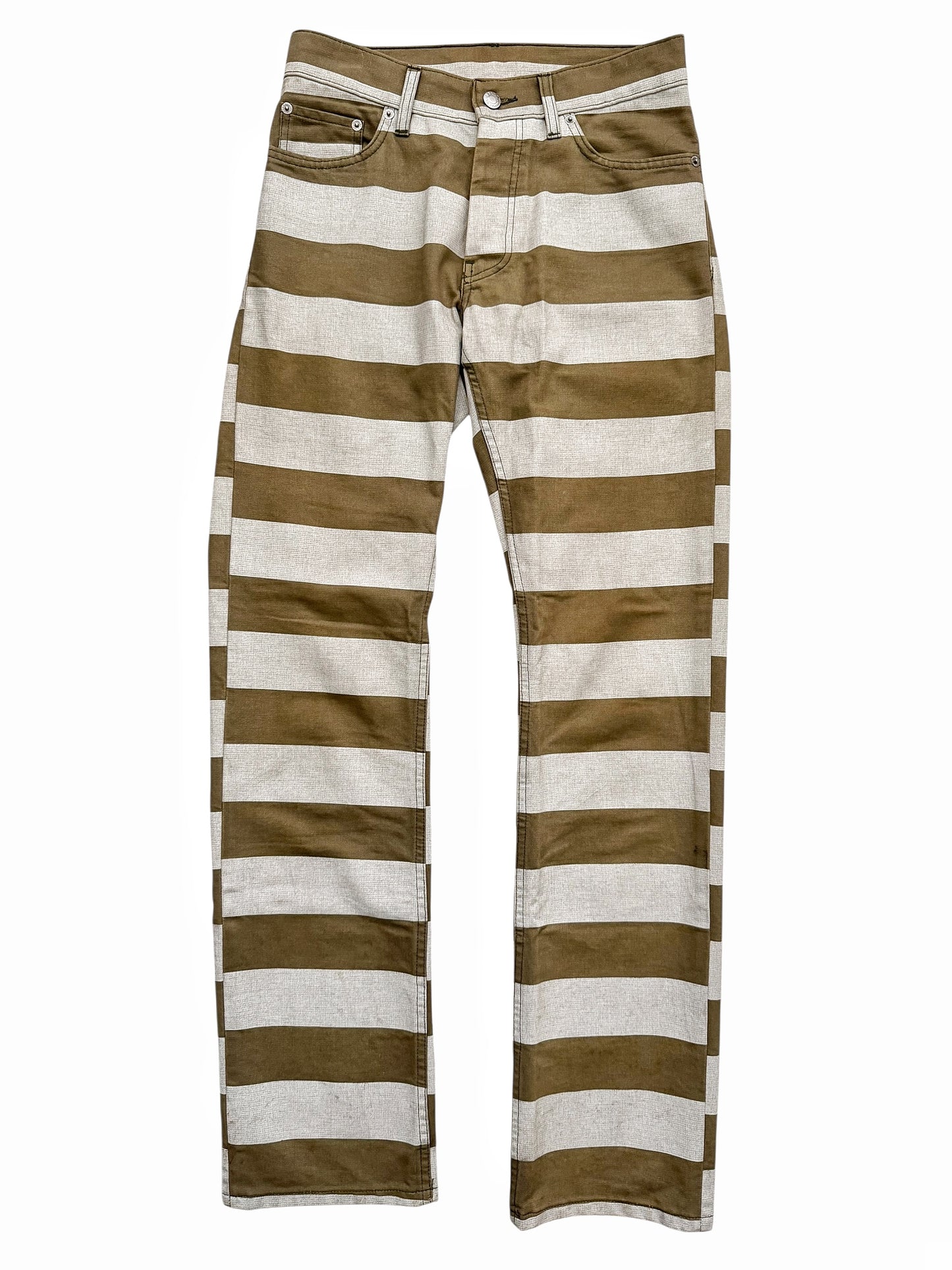 1999 Prisoner Striped Denim Pants