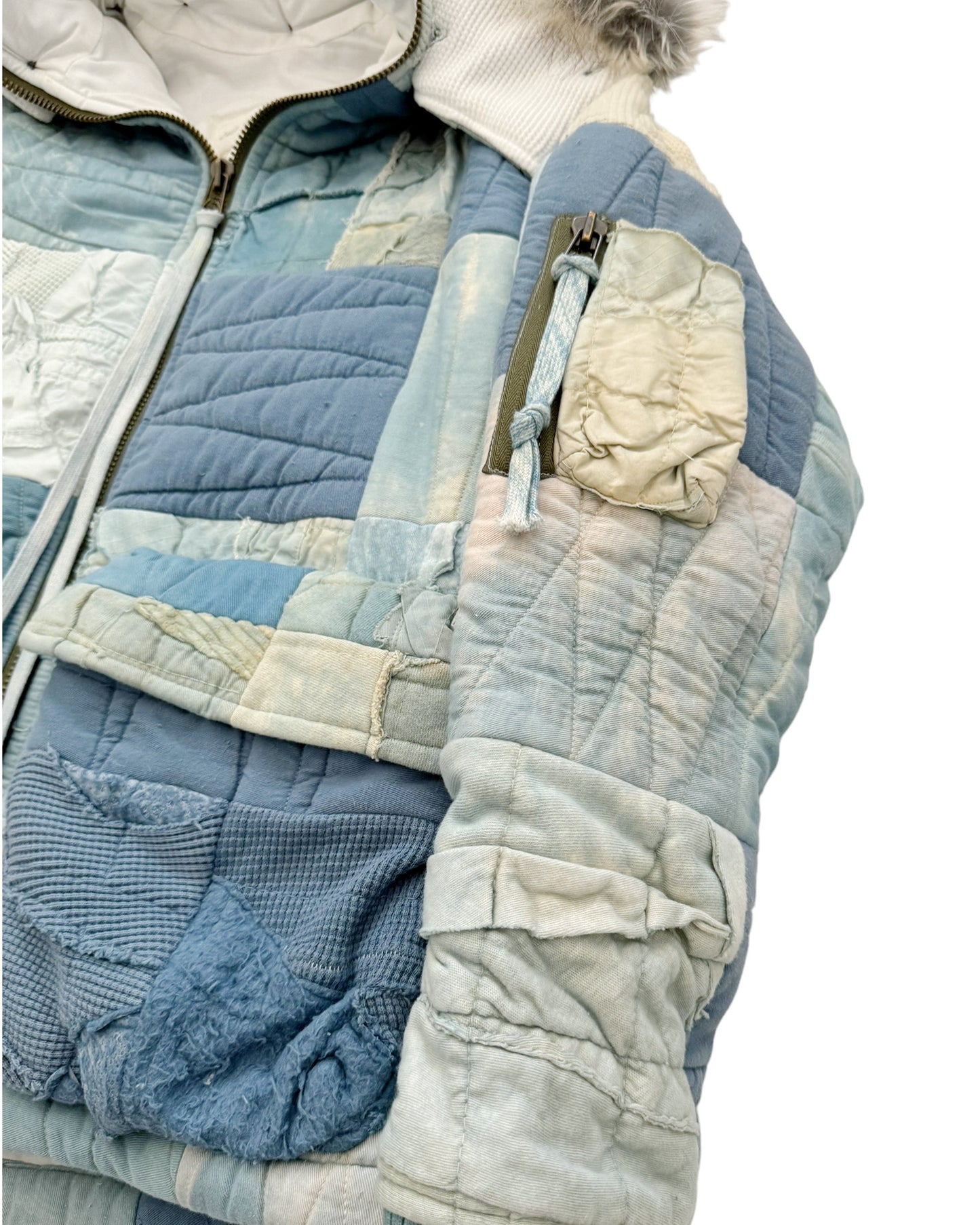 Scrapwork Indigo Snorkel Patchwork Parka