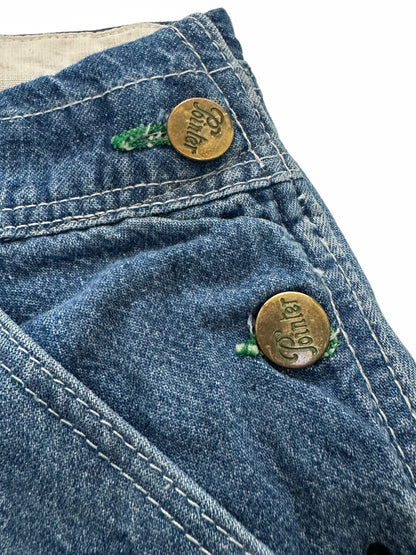 Vintage Reconstructed Layer Baggy Zip Denims