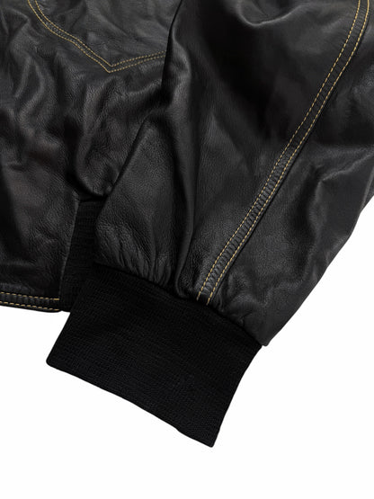 1992 Western Yellow Stitch Lambskin Bomber