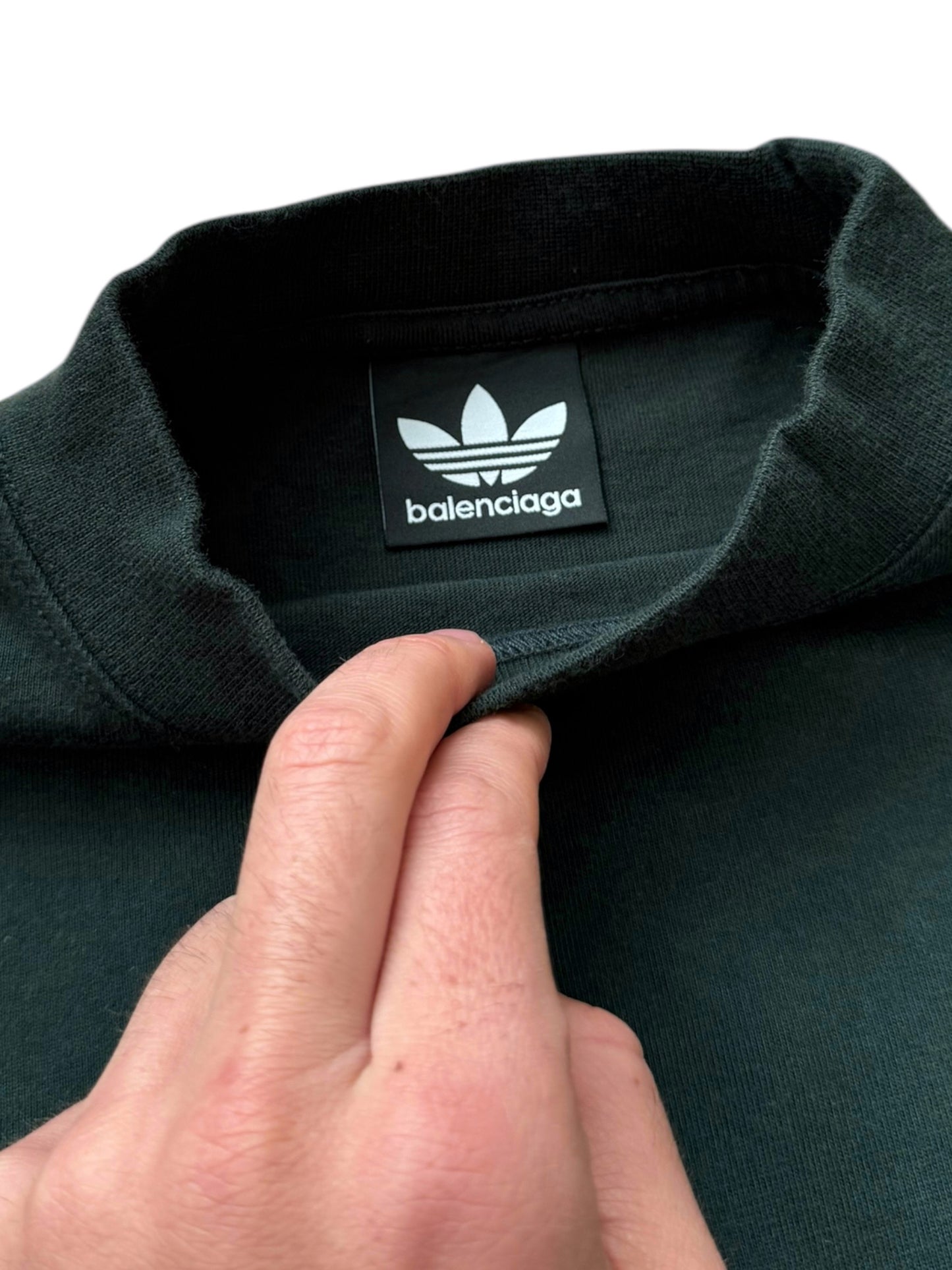 Green Adidas Embroidered Logo Oversized Shirt