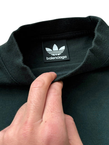 Green Adidas Embroidered Logo Oversized Shirt