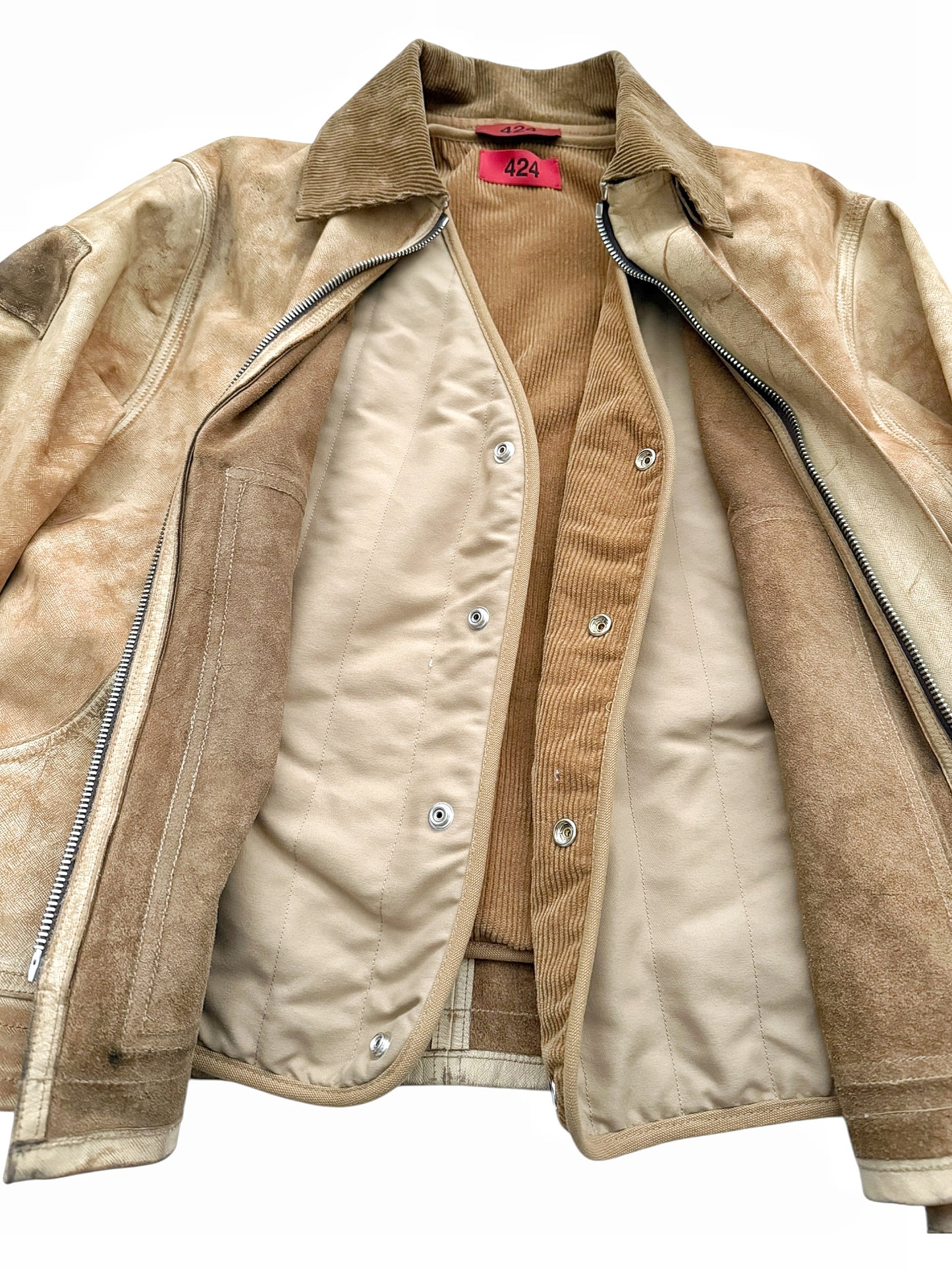 Distressed Leather “Carhartt” Work Jacket W Vest